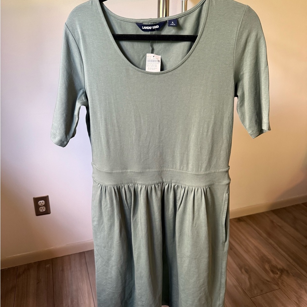 Lands' End Sage Green Short Sleeve Top
